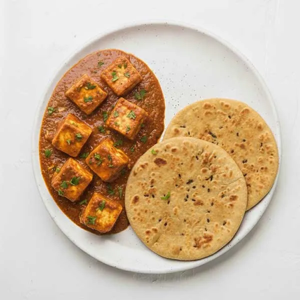 Paneer lababdar with Carrom Seed Paratha